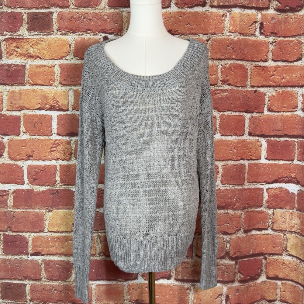 Vintage Victoria Secret Women's Cable-Knit Sweater Gray Long Sleeve Size Medium
